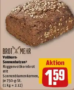 REWE BROT & MEHR Vollkorn- Sonnenbatzen Angebot