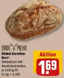 REWE BROT & MEHR Dinkel-Karotten- Brot Angebot