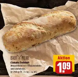 REWE BROT & MEHR Ciabatta Zwiebel Angebot