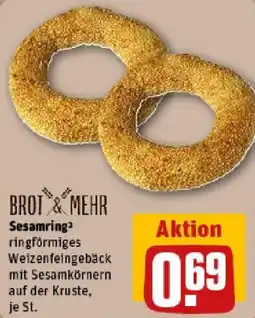 REWE BROT & MEHR Sesamring Angebot