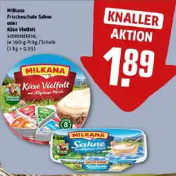 REWE Milkana Frischeschale Sahne oder Käse Vielfalt Angebot