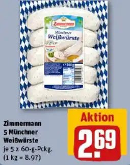 REWE Zimmermann 5 Münchner Weißwürste Angebot