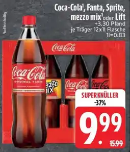 Edeka Coca-Cola, Fanta, Sprite, mezzo mix oder Lift Angebot