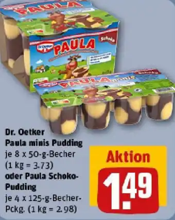 REWE Dr. Oetker Paula minis Pudding oder Paula Schoko- Pudding Angebot