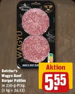 REWE Butcher's Wagyu Beef Burger Patties Angebot