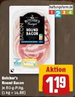 REWE Butcher's Round Bacon Angebot