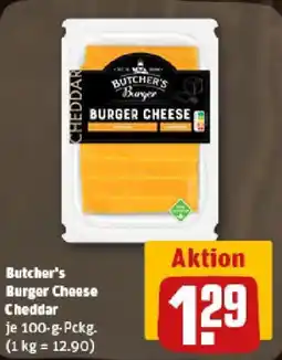 REWE Butcher's Burger Cheese Cheddar Angebot