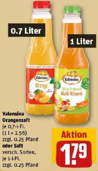 REWE Valensina Orangensaft oder Saft Angebot