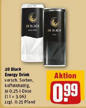 REWE 28 Black Energy Drink Angebot