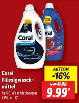 Lidl Coral Flüssigwaschmittel Angebot
