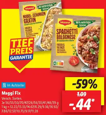 Lidl Maggi Fix Angebot