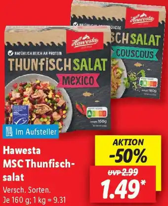 Lidl Hawesta MSC Thunfischsalat Angebot