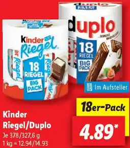 Lidl Kinder Riegel/Duplo Angebot