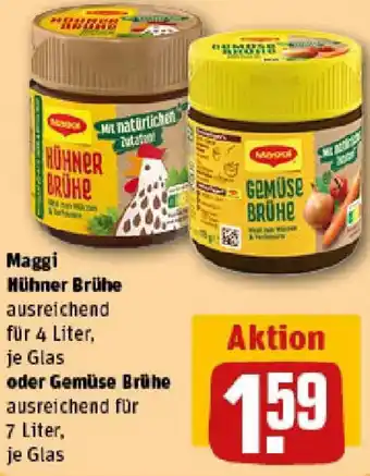 REWE Maggi Hühner Brühe oder Gemüse Brühe Angebot