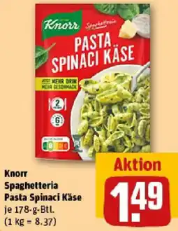REWE Knorr Spaghetteria Pasta Spinaci Käse Angebot