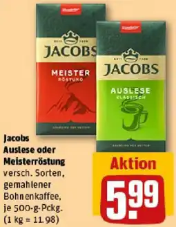 REWE Jacobs Auslese oder Meisterröstung Angebot