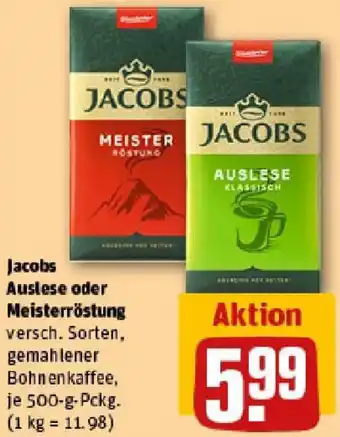REWE Jacobs Auslese oder Meisterröstung Angebot