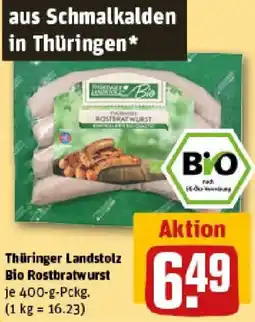 REWE Thüringer Landstolz Bio Rostbratwurst Angebot
