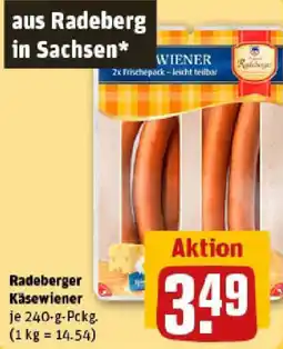 REWE Radeberger Käsewiener Angebot