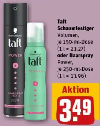 REWE Taft Schaumfestiger oder Haarspray Angebot