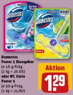 REWE Domestos Power 5 Blauspüler oder WC Stein Power 5 Angebot