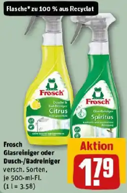 REWE Frosch Glasreiniger oder Dusch-/Badreiniger Angebot