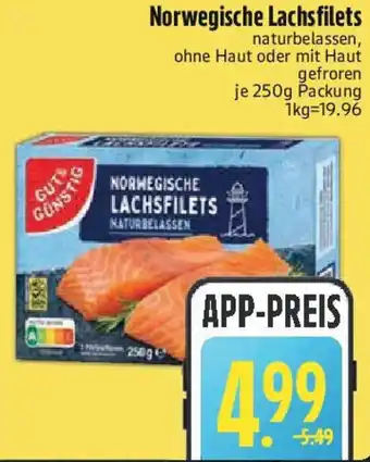 Edeka Gut & Günstig Norwegische Lachsfilets Angebot