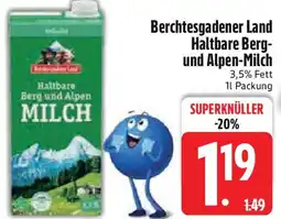 Edeka Berchtesgadener Land Haltbare Berg- und Alpen-Milch Angebot