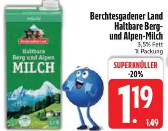 Edeka Berchtesgadener Land Haltbare Berg- und Alpen-Milch Angebot