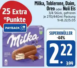 Edeka Milka, Toblerone, Daim, Oreo oder Nuii Eis Angebot