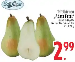 Edeka SanLucar Tafelbirnen ,,Abate Fetel" Angebot