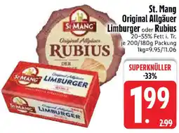Edeka St. Mang Original Allgäuer Limburger oder Rubius Angebot