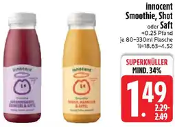 Edeka innocent Smoothie, Shot oder Saft Angebot