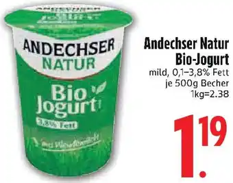 Edeka Andechser Natur Bio-Jogurt Angebot