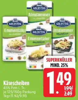 Edeka GOLDSTEIG Käsescheiben Angebot