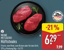 Aldi Nord MEINE METZGEREI Hüftsteaks Angebot