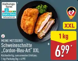 Aldi Nord MEINE METZGEREI Schweineschnitte ,,Cordon-Bleu-Art" XXL Angebot