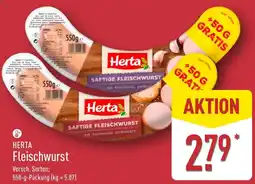 Aldi Nord HERTA Fleischwurst Angebot