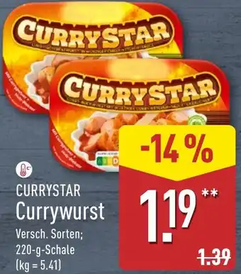 Aldi Nord CURRYSTAR Currywurst Angebot