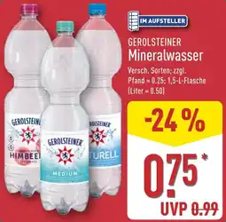 Aldi Nord GEROLSTEINER Mineralwasser Angebot