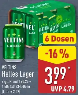 Aldi Nord VELTINS Helles Lager Angebot