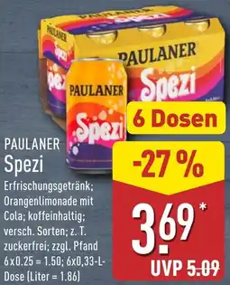 Aldi Nord PAULANER Spezi Angebot