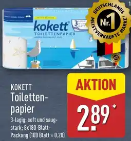 Aldi Nord KOKETT Toilettenpapier Angebot