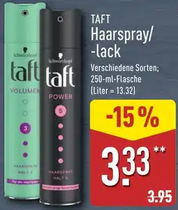Aldi Nord TAFT Haarspray/ -lack Angebot