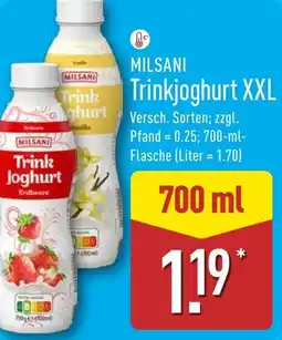 Aldi Nord MILSANI Trinkjoghurt XXL Angebot