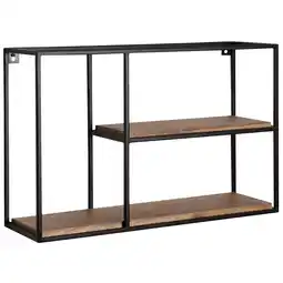 Netto Marken-Discount KADIMA DESIGN Schweberegal aus Mango Massivholz, 60x40x18 cm, Stilvolles Regal im Industrial Design Angebot