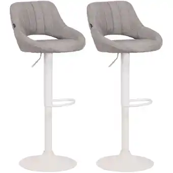Netto Marken-Discount CLP 2er Set Barhocker Milet Mit Stoffbezug I Drehbarer Barstuhl Mit Lehne Und Fußstütze Angebot