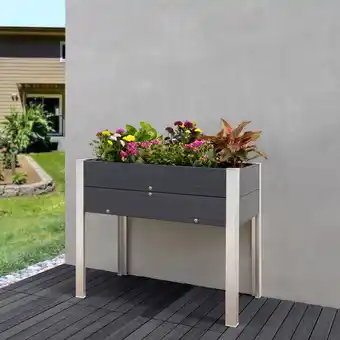 toom Baumarkt Hochbeet aus WPC 91 x 80 x 50 cm anthrazit Angebot