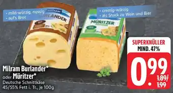 Edeka Milram Burlander oder Müritzer Angebot