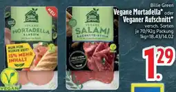 Edeka Billie Green Vegane Mortadella oder Veganer Aufschnitt Angebot